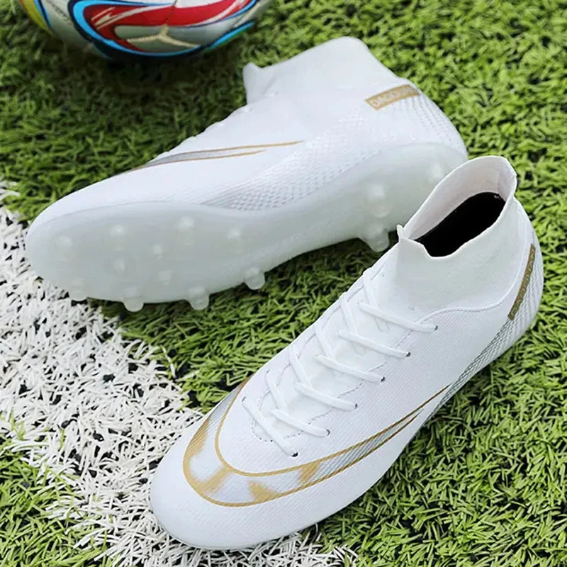 High-Top Soccer Cleats – TF & Firm Ground Football Boots for All Seasons