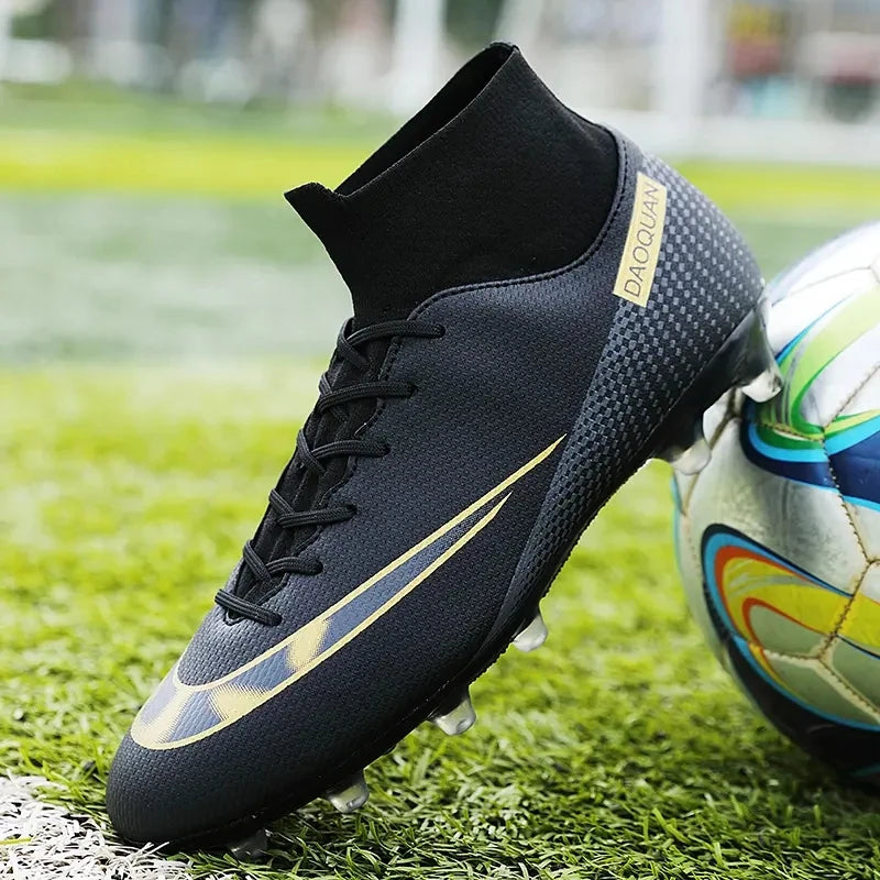 High-Top Soccer Cleats – TF & Firm Ground Football Boots for All Seasons