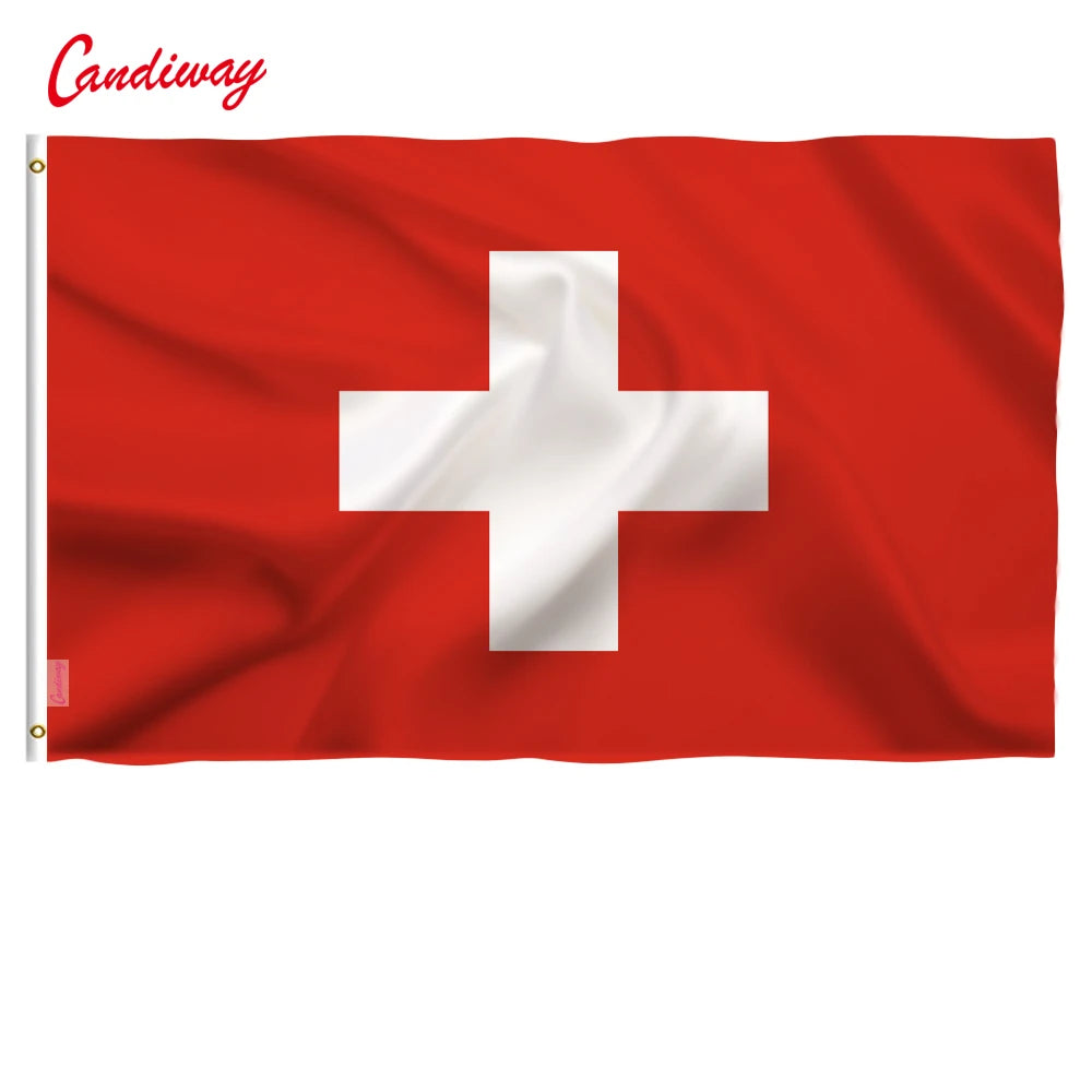 Switzerland Flag - Compact Swiss Banner 3x2ft (90x60cm)