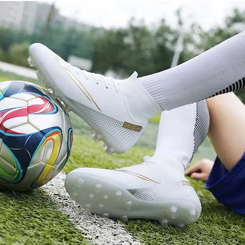 High-Top Soccer Cleats – TF & Firm Ground Football Boots for All Seasons