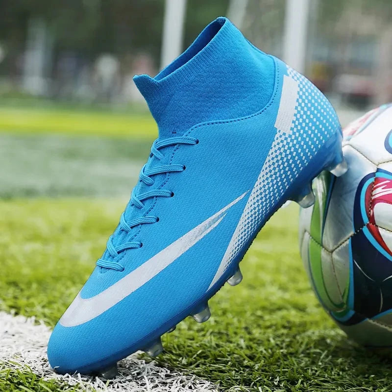 High-Top Soccer Cleats – TF & Firm Ground Football Boots for All Seasons