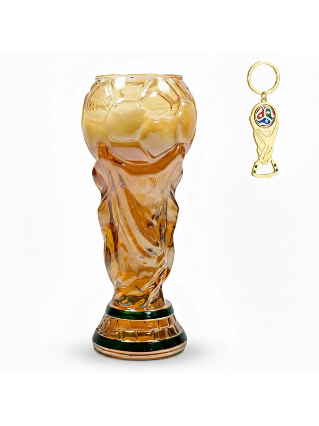 Trophy Beer Glass for World Cup 2026, Premium Soccer Themed Beer Glasses, for Game Day Parties, Man Cave & Football Fan Gifts