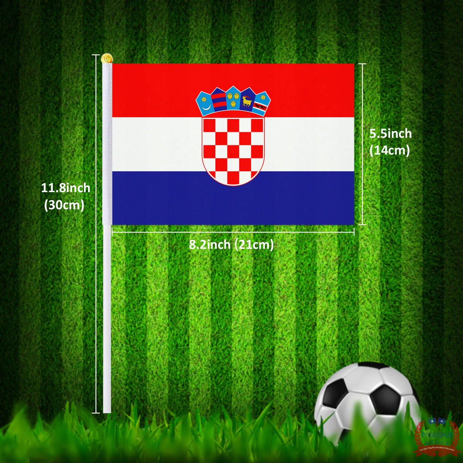 Croatia Hand Waving Flags – Bulk Packs (50/100 PCS) 14x21cm