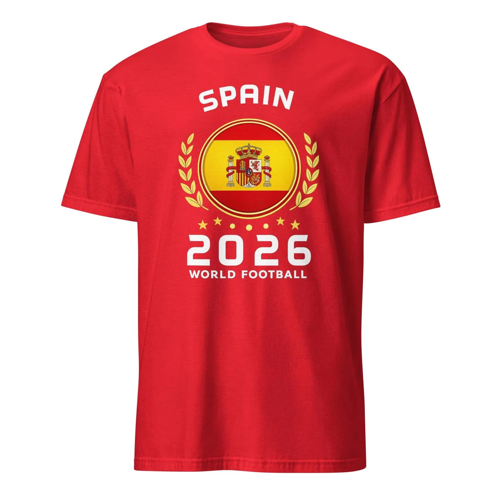 2026 Spain Football T-Shirt World Cup Soccer Jersey Men Women Loose Fit Short Sleeve Tee