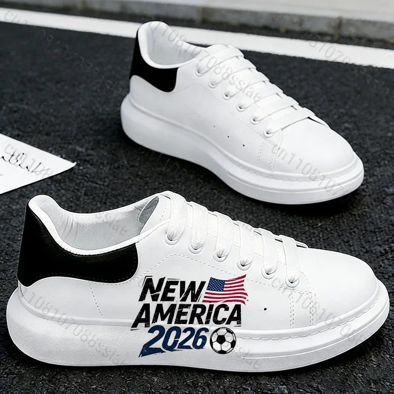 2026 World Cup Casual Sneakers – Lightweight Non-Slip Soccer Fan Shoes