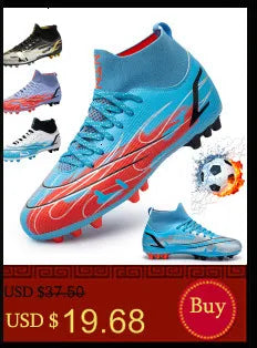 Kids Soccer Shoes – FG/TF Football Boots for Boys (Sizes 31–38)