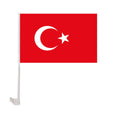 EOODLOVE Türkiye Car Flag 30x45cm Türkiye Car Hanging Decoration Flag 12x18 inch with plastic flagpole