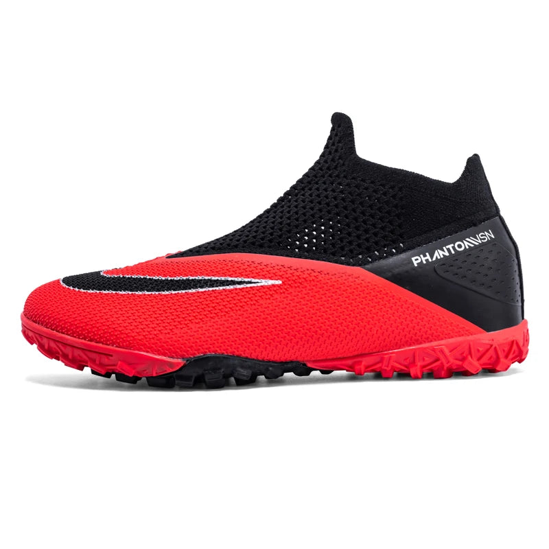 Men's Soccer Shoes – Mid-Top Football Boots FG/TF Non-Slip Cleats (Sizes 36–49)