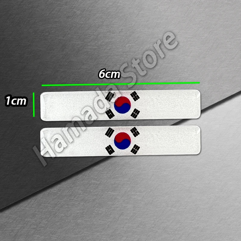 3D Epoxy Reflective National Flag Sticker - Compact Car & Motorcycle Decal (6cm)