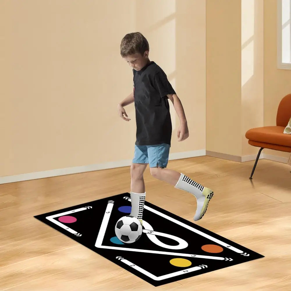 Soccer Ball Control Training Mat | Stable and Silent Rubber Base | Digital Guidance Design | Improve Ball Sense, Daily Training