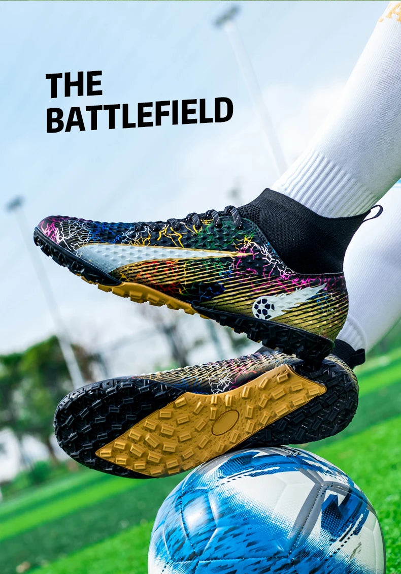 FG/TF Soccer Shoes – Ultralight Unisex Football Boots for Grass & Turf