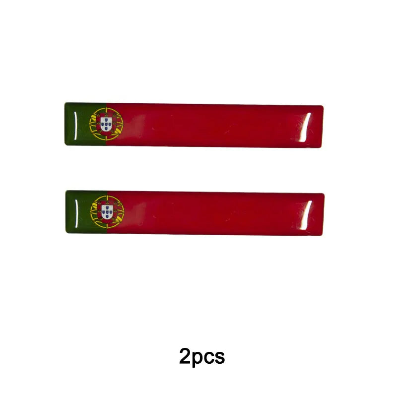 3D Reflective National Flag Sticker - Premium Car & Motorcycle Decal (8.5cm)