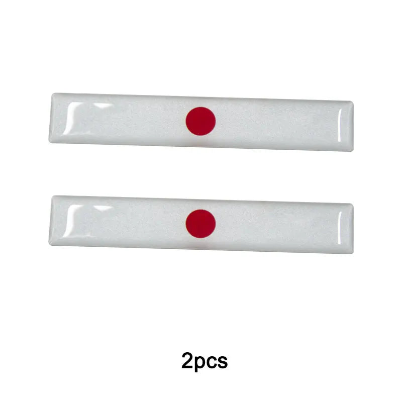 3D Reflective National Flag Sticker - Premium Car & Motorcycle Decal (8.5cm)