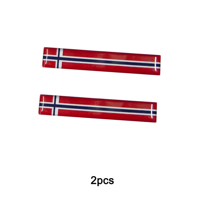 3D Reflective National Flag Sticker - Premium Car & Motorcycle Decal (8.5cm)