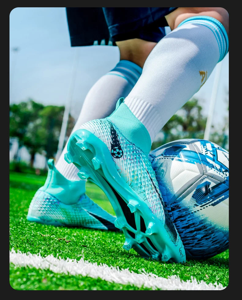 FG/TF Soccer Shoes – Ultralight Unisex Football Boots for Grass & Turf