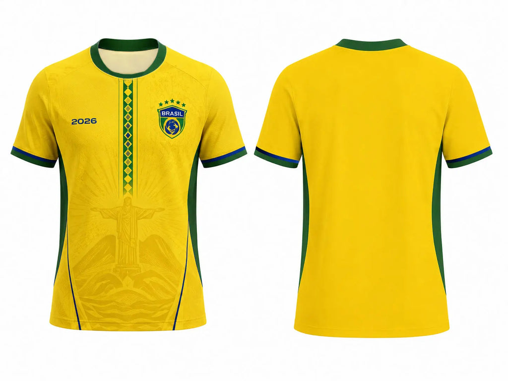 Summer New Brazil Football Jerseys For Men 2026 Football Support Sports Tshirts Mesh Breathable Tees Fans Gifts Man Clothing