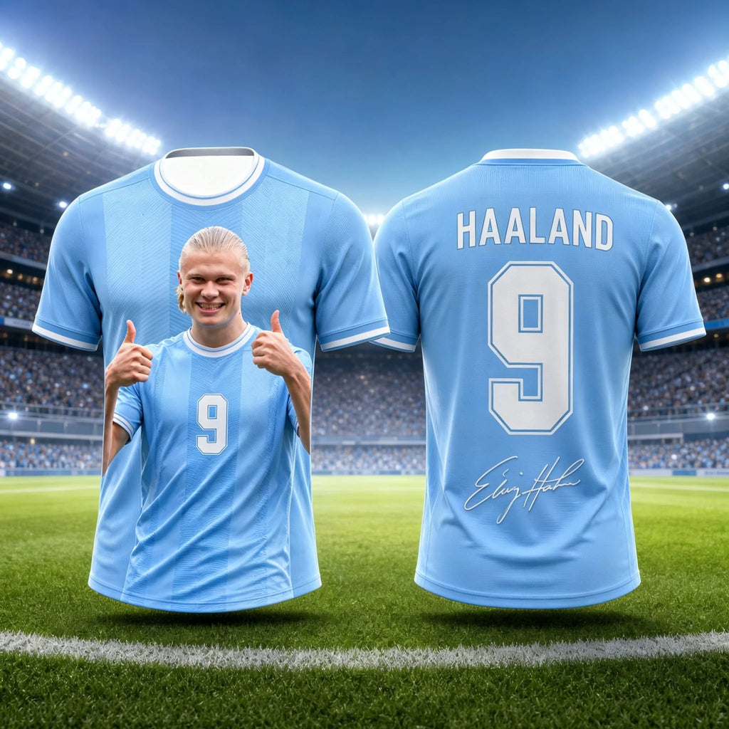 Haaland Commemorative Football Jersey Men T Shirt Women Tee Boys Top Children Parent Child Quick dry short sleeves kids Tshirt