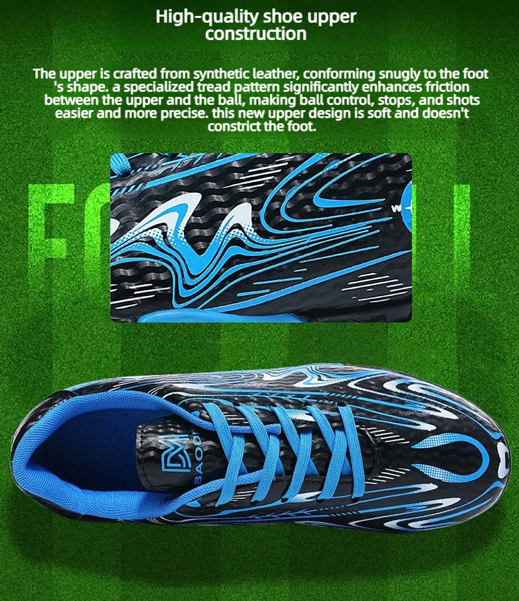 Men's & Women's Soccer Shoes – Waterproof Football Boots with Rubber Cleats