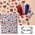 2026 Football Nail Stickers Soccer Championship Theme Nail Art Decals National Flag DIY Manicure Game Day Party Favors