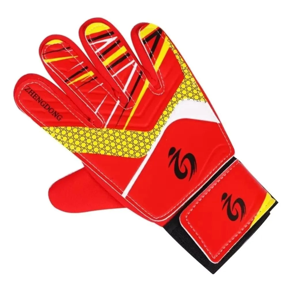 1Pair Professional Kid's Soccer Goalkeeper Gloves Soccer Goalie Strong Full Finger Gloves Latex Protection Gloves