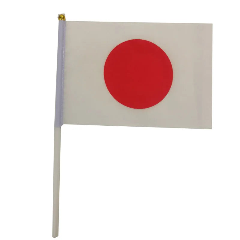 Japan Hand Waving Flags - 10-Pack (14x21cm)