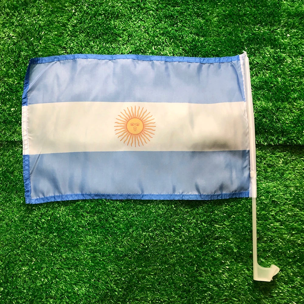 Argentina Car Flag - 30x45cm Window Banner with Pole