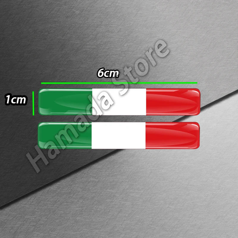 3D Epoxy Reflective National Flag Sticker - Compact Car & Motorcycle Decal (6cm)