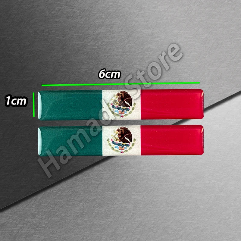 3D Epoxy Reflective National Flag Sticker - Compact Car & Motorcycle Decal (6cm)