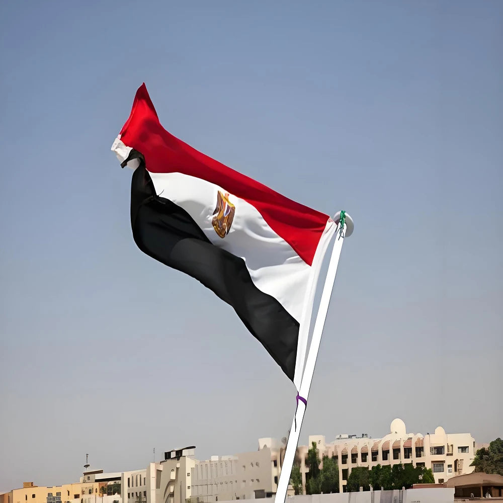 Egypt National Flag Banner - Premium Polyester 3x5ft (90x150cm)