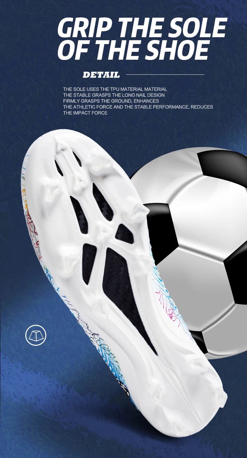 FG/TF Soccer Shoes – Ultralight Unisex Football Boots for Grass & Turf
