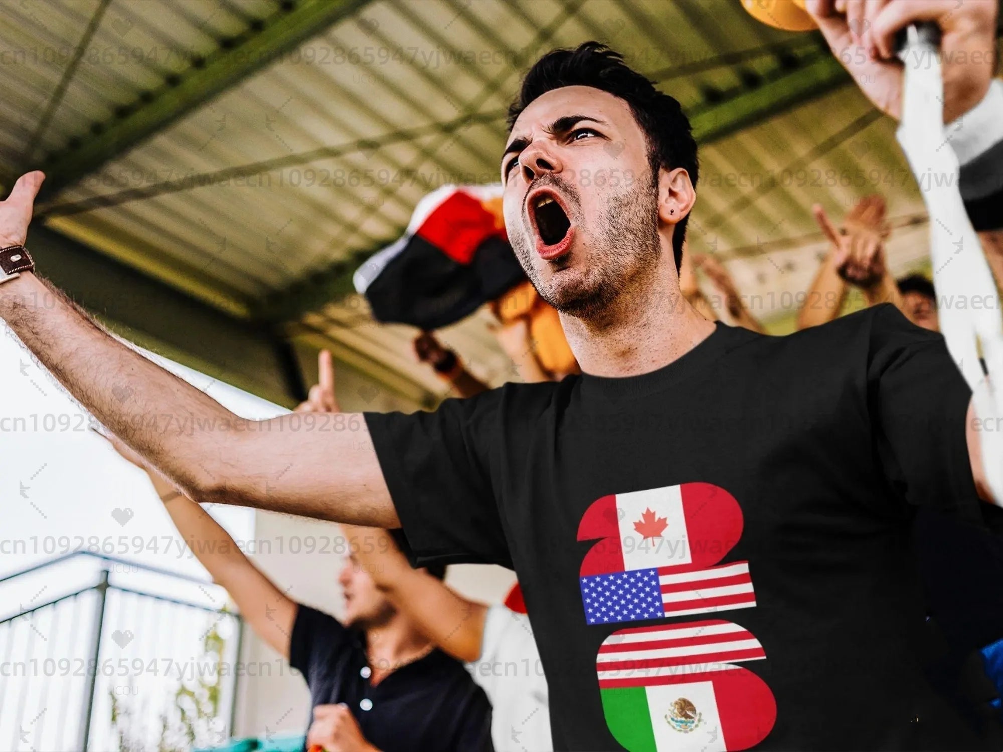 2026 Football Fans Men Soccer Fans T-Shirt, North America Three Nations Short Sleeve Tee, Unisex Football Fan Gift For Men Women