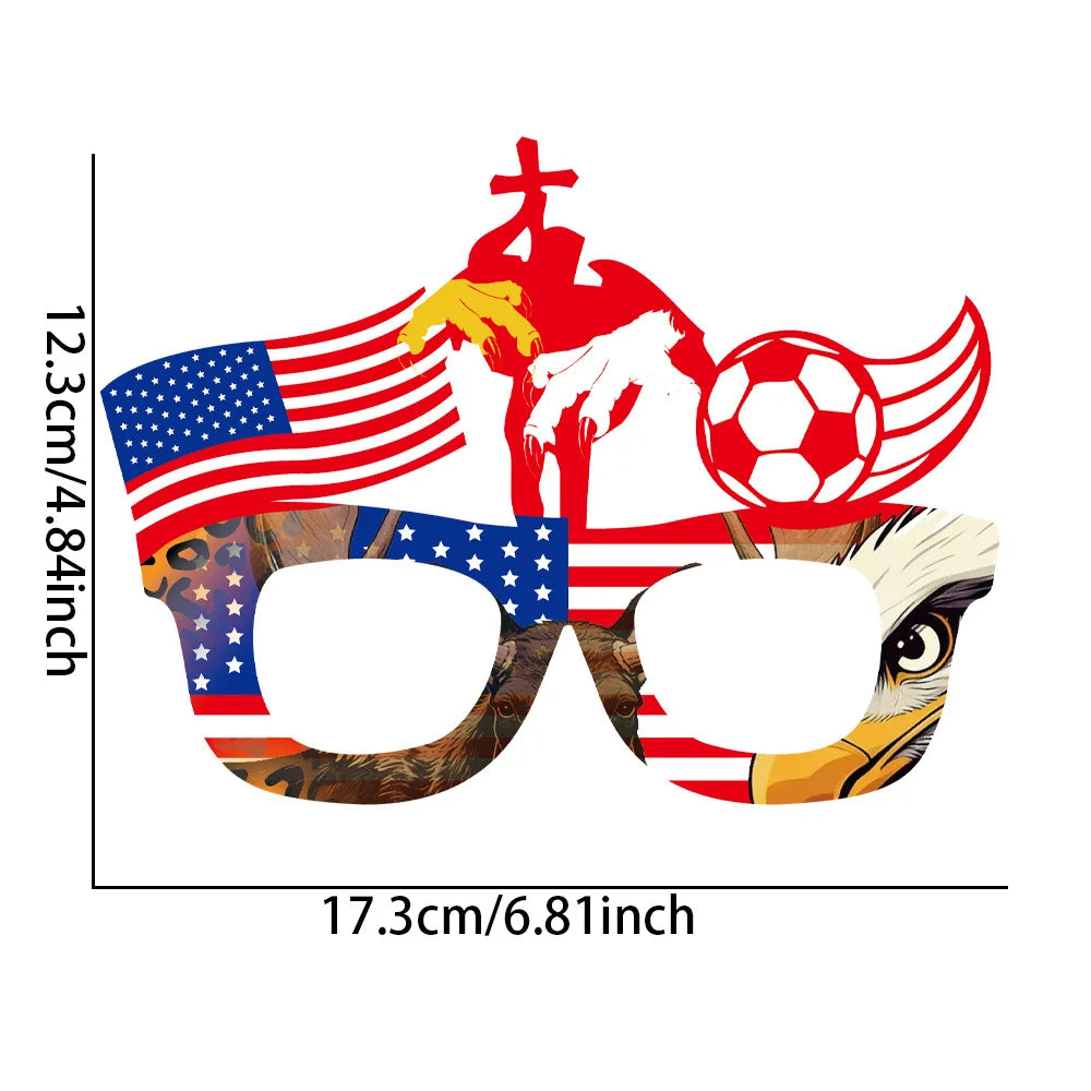 2026 World Cup Flag Eyeglass Frames – Soccer Fan Cheering Props