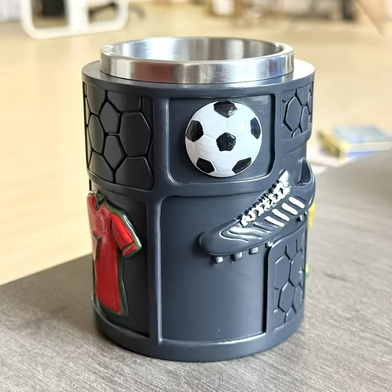2026 Football Game Coffee Mug – 3D Relief Craft | Stainless Steel | 10-14oz