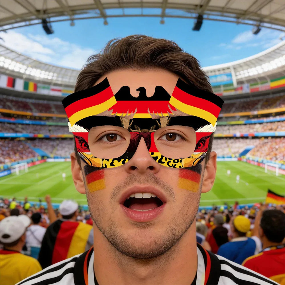 2026 World Cup Flag Eyeglass Frames – Soccer Fan Cheering Props