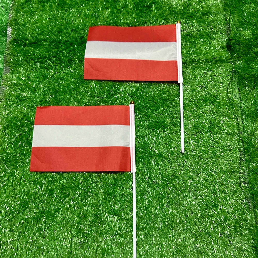 Austria Hand Waving Flags - Bulk Packs (10/20/50/100 PCS) 14x21cm