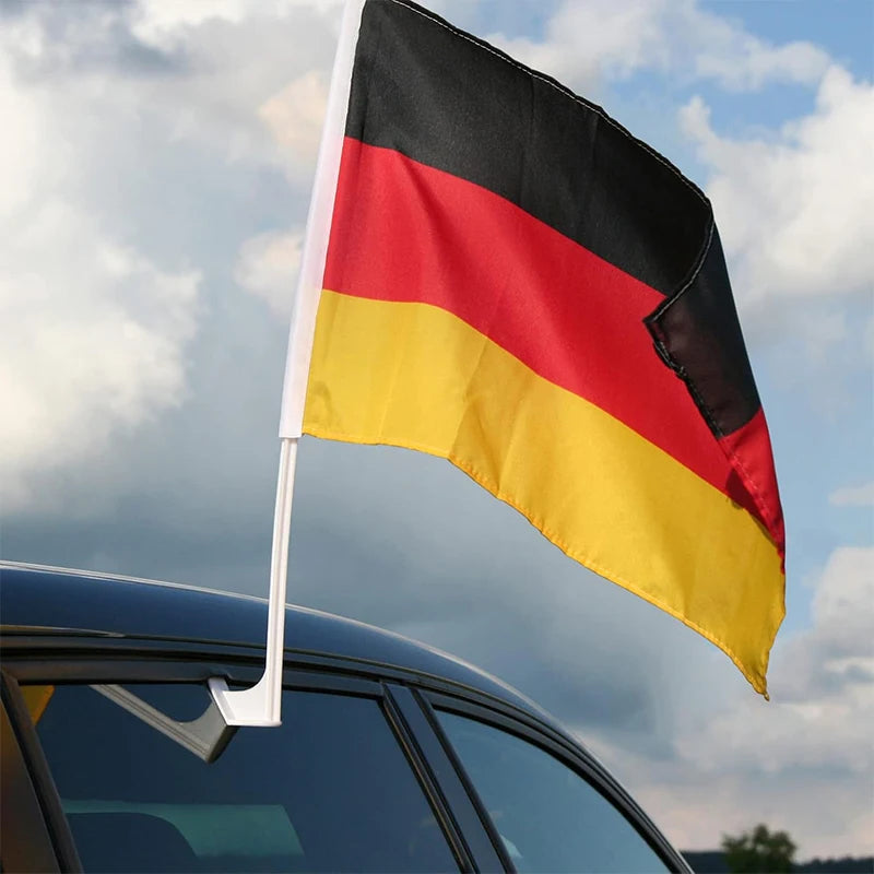 Car Window Flag Holders - 10-Pack Clip-On Flagpole Mounts
