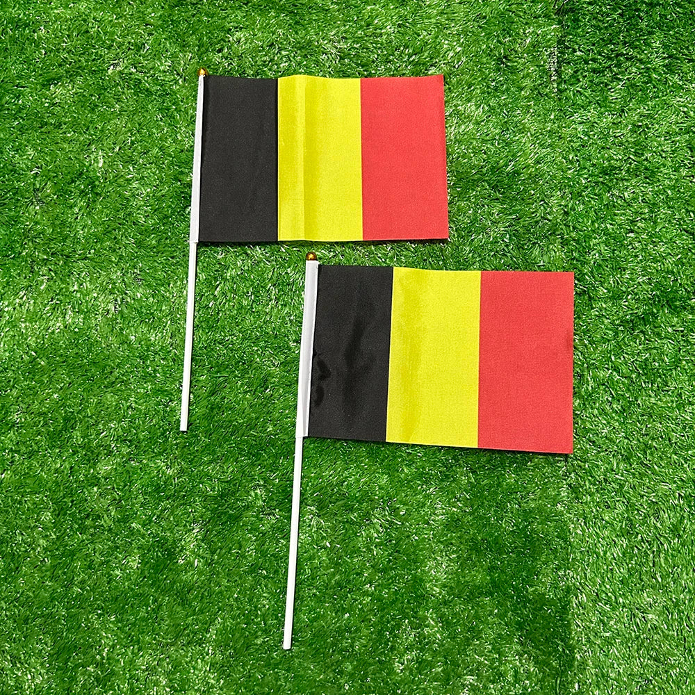 Belgium Hand Waving Flags - Bulk Packs (10/20/50/100 PCS) 14x21cm