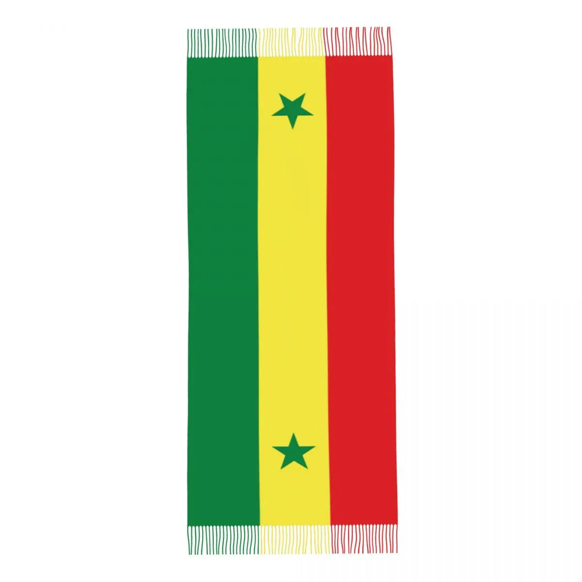 Custom Print Senegal Flag Scarf Men Women Winter Fall Warm Scarves Shawls Wraps