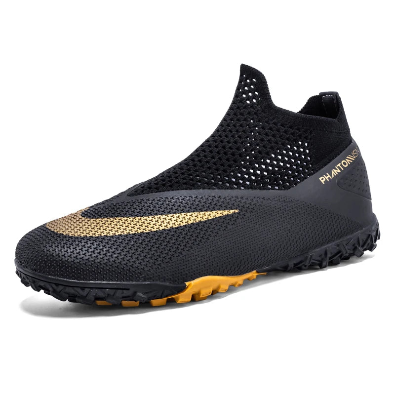 Men's Soccer Shoes – Mid-Top Football Boots FG/TF Non-Slip Cleats (Sizes 36–49)