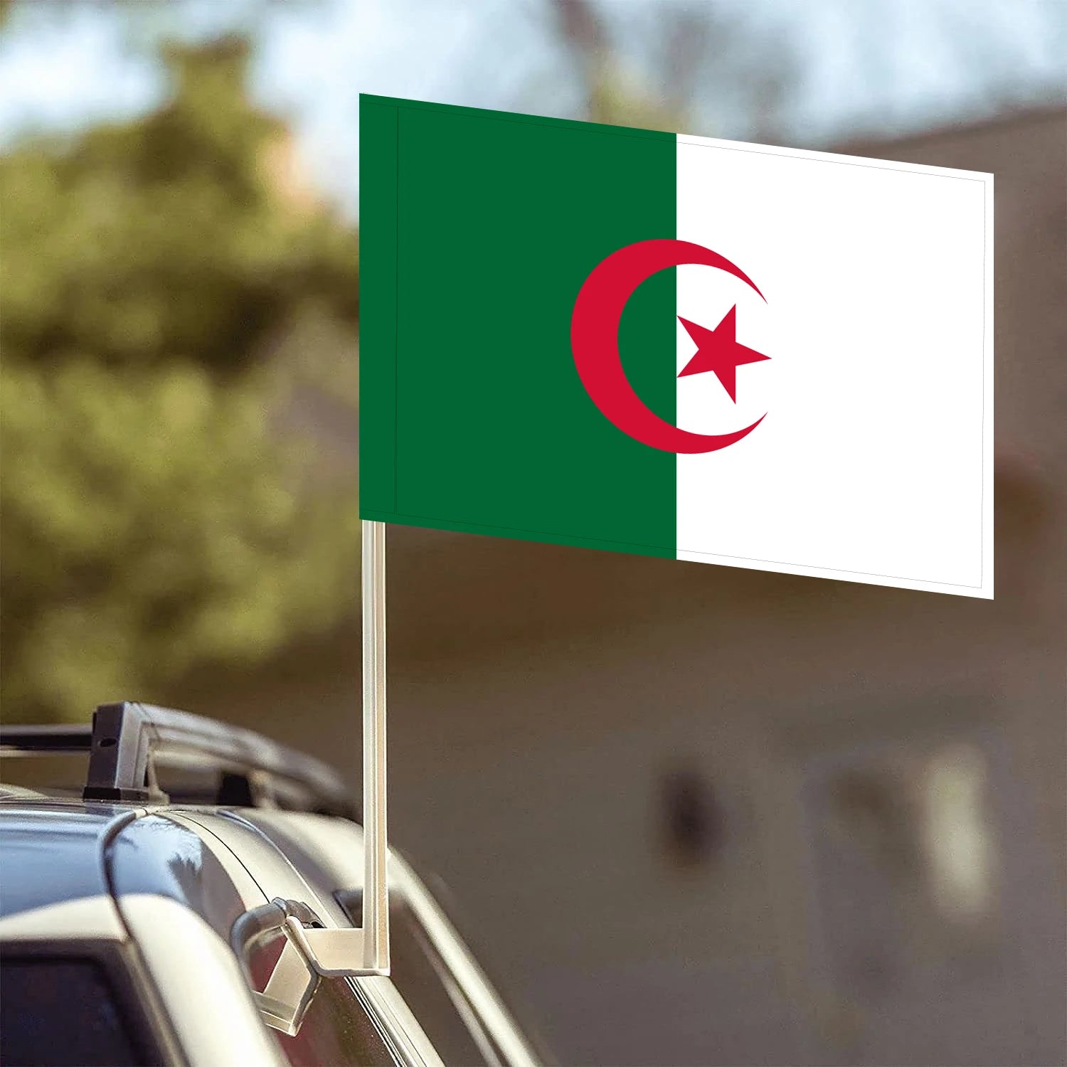 Algeria National Car Flag - Premium Polyester