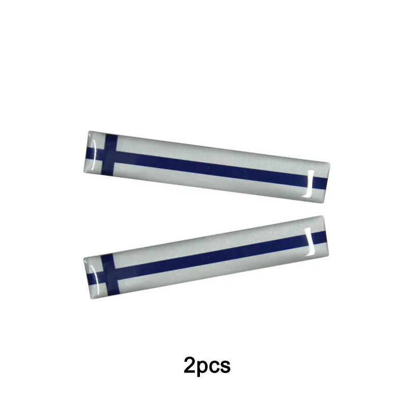 3D Reflective National Flag Sticker - Premium Car & Motorcycle Decal (8.5cm)