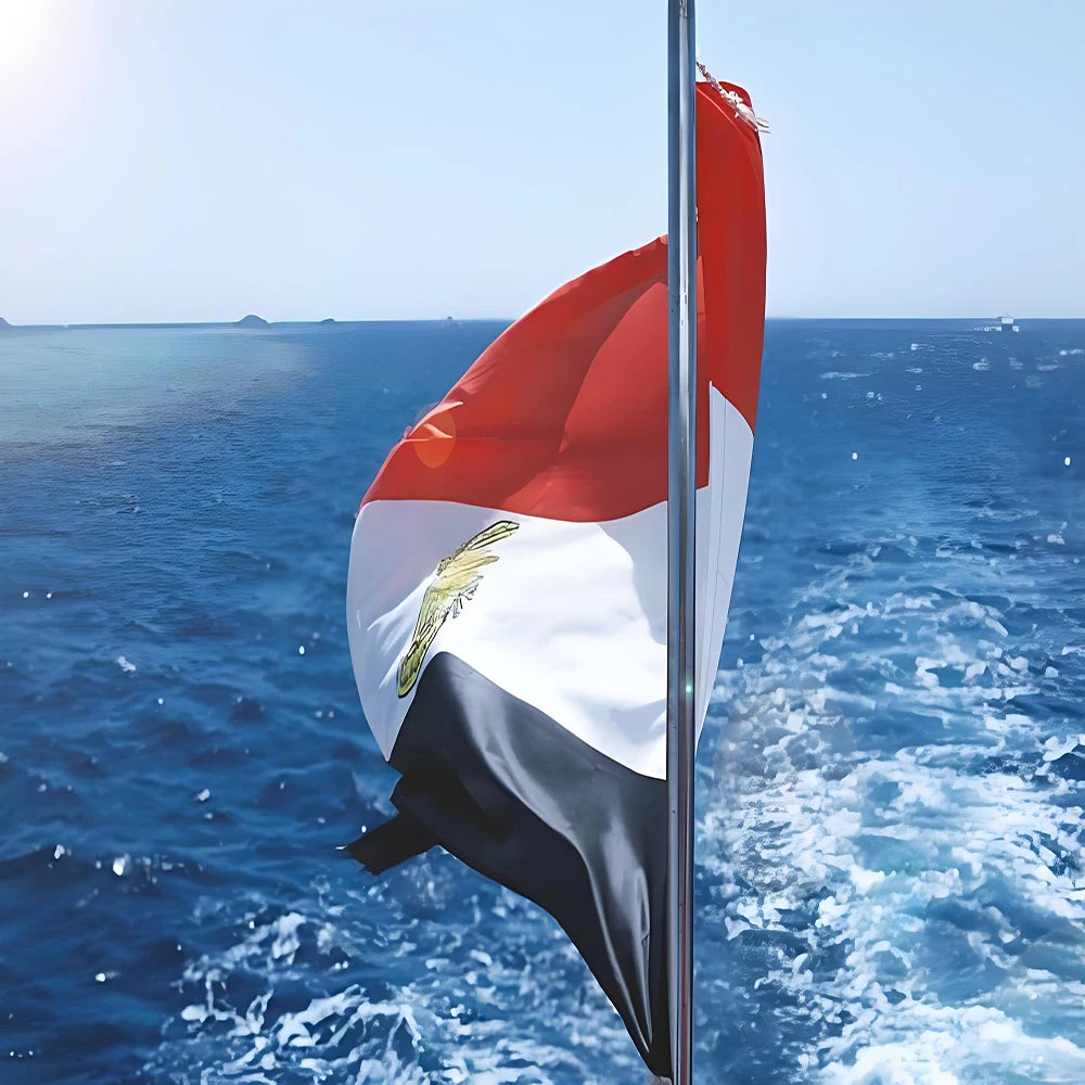 Egypt National Flag Banner - Premium Polyester 3x5ft (90x150cm)