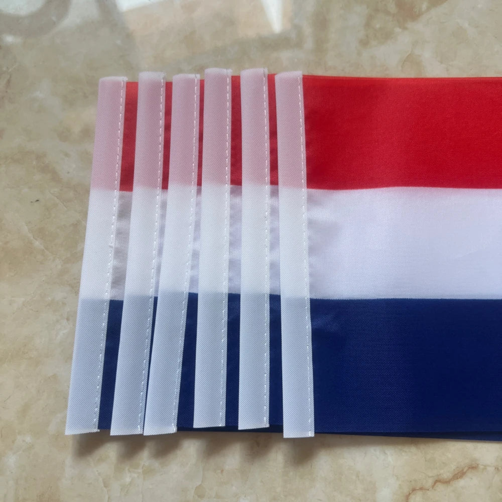 Netherlands Hand Flag – 14x21cm Dutch Stick Flag with Flagpole
