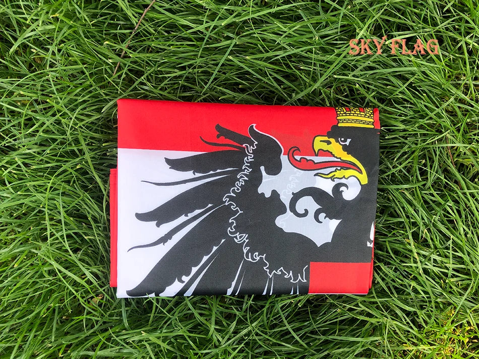 Austria Eagle Flag - Premium Coat of Arms Banner 3x5ft (90x150cm)