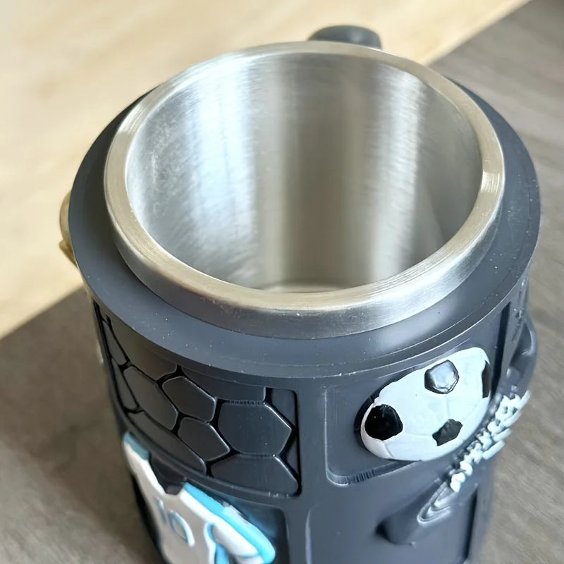 2026 Football Game Coffee Mug – 3D Relief Craft | Stainless Steel | 10-14oz