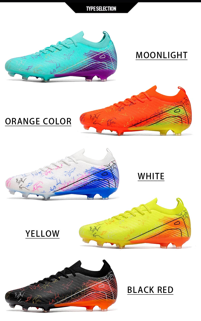 New Men's Soccer Shoes Top Quality Wholesale Cleats Football Boots Training Non-Slip Sneakers FG Drop Shipping Unisex Adult