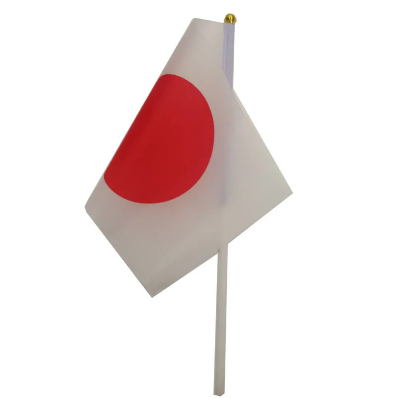 Japan Hand Waving Flags - 10-Pack (14x21cm)