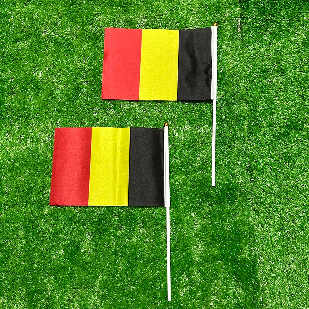 Belgium Hand Waving Flags - Bulk Packs (10/20/50/100 PCS) 14x21cm