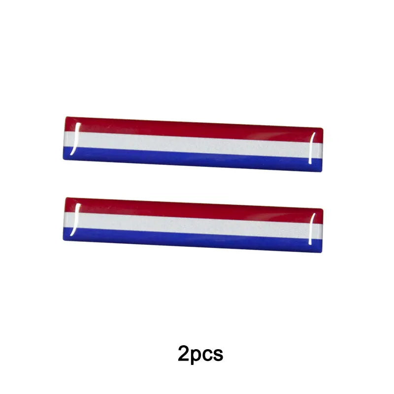 3D Reflective National Flag Sticker - Premium Car & Motorcycle Decal (8.5cm)