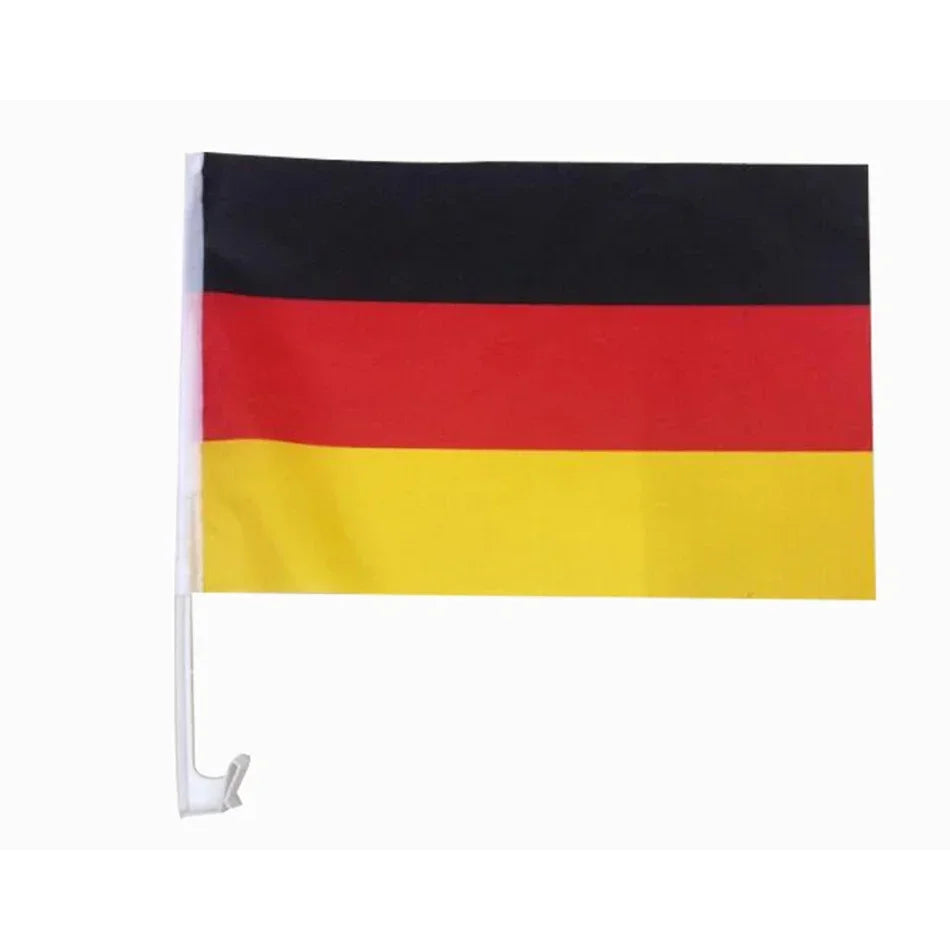 Germany Car Flag - German Flag 30x45cm with Plastic Flagpole | World Cup Fan Gear
